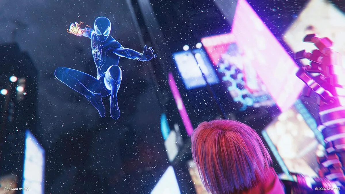 Marvel's Spider-Man Miles Morales — Moving above the streets connects the city's encounters.