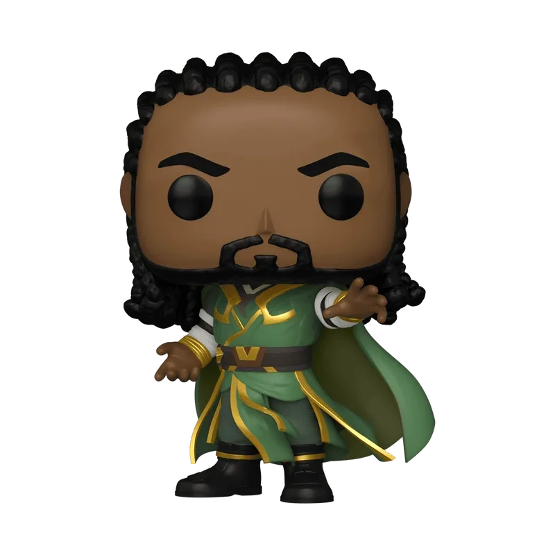 Master Mordo in green robes with gold-toned costume details. Funko Master Mordo — Master Mordo in green robes with gold-toned costume details.