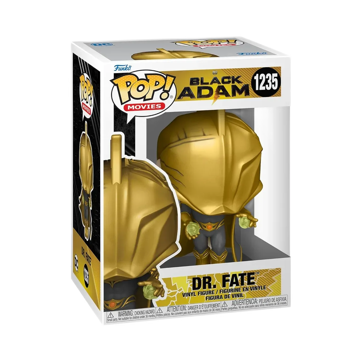 Funko Dr. Fate — Paketimi Black Adam e identifikon figurën me numrin #1235.