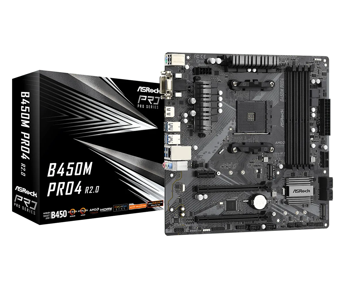 ASRock B450M Pro4 R2.0 Micro ATX
