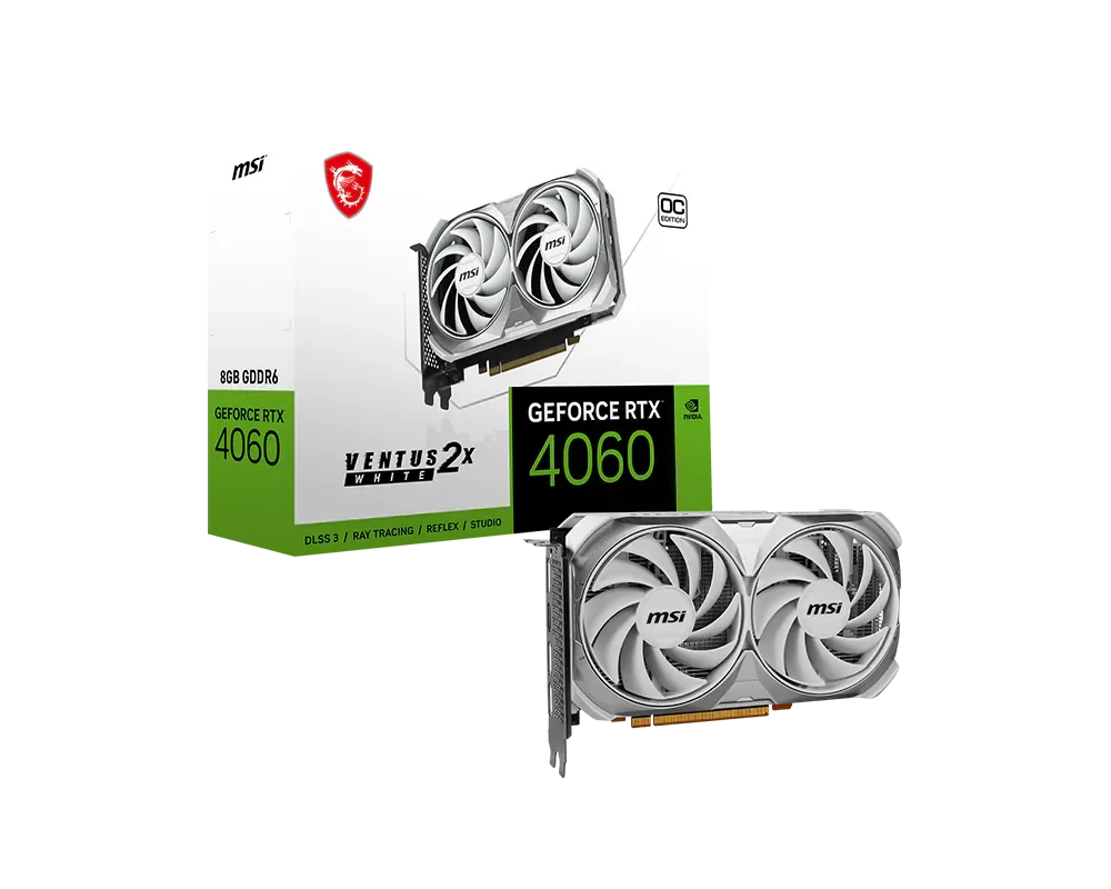 MSI Ventus White GeForce RTX™ 4060 OC 8GB