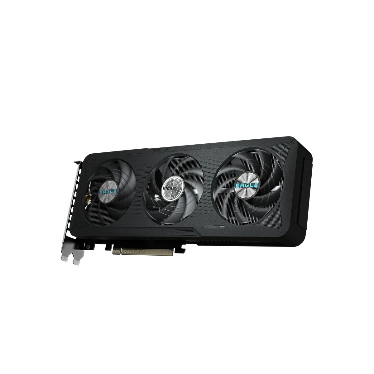 GIGABYTE RTX 5060 EAGLE MAX OC 8GB — The EAGLE MAX cooler distributes three fans along the card.