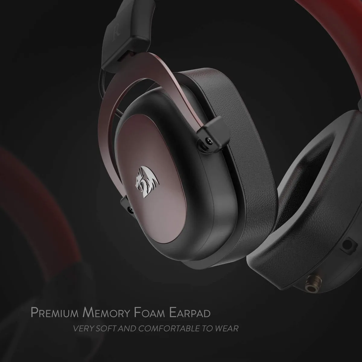 Redragon Zeus 2 Black — Jastëkët dhe harku janë pikat kryesore të mbështetjes.