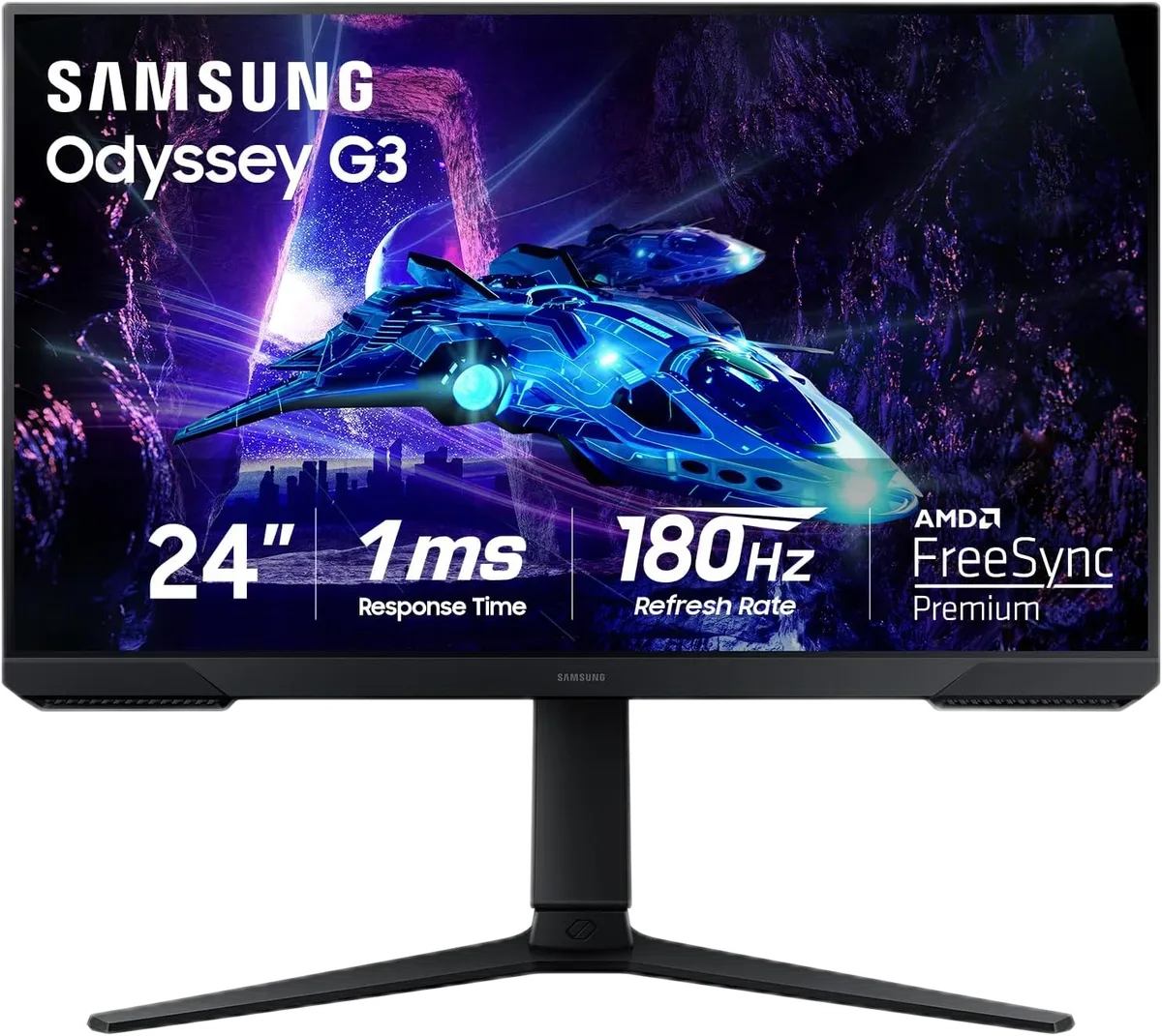 The flat 24-inch G30D keeps the game within a compact screen area. Samsung Odyssey G30D 24″ — The flat 24-inch G30D keeps the game within a compact screen area.