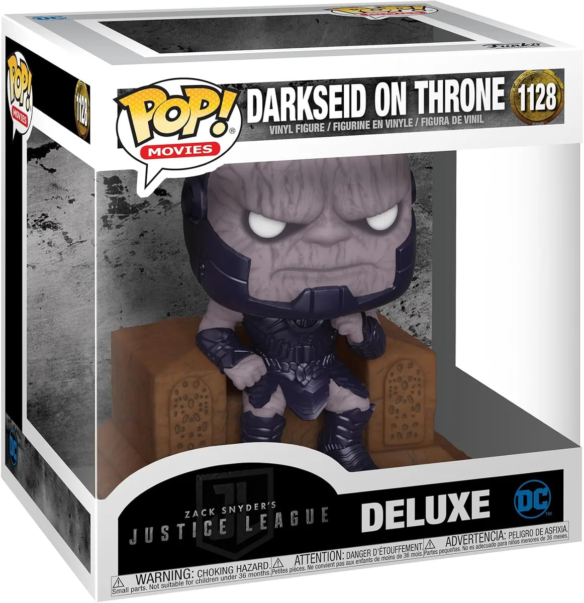 Funko Darkseid on Throne — Kutia Deluxe me dritare mban numrin 1128.
