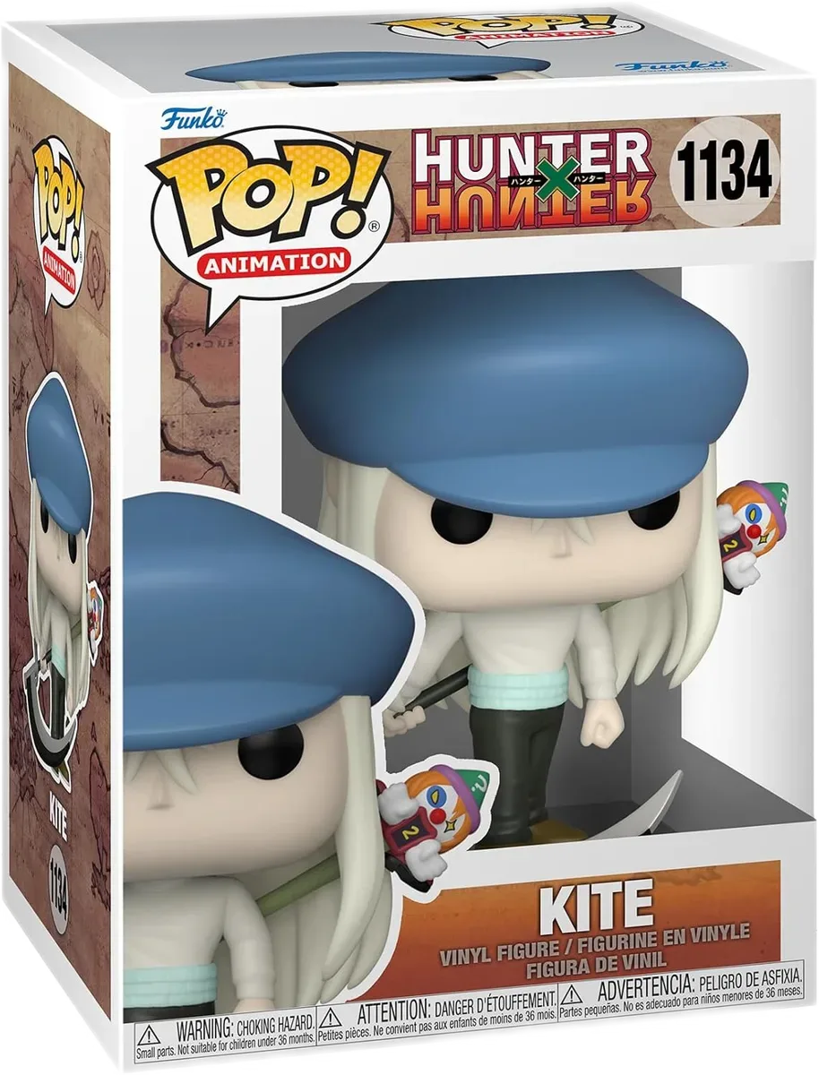 Funko Kite with Scythe — Kutia me dritare e identifikon Kite si Pop! Animation #1134.