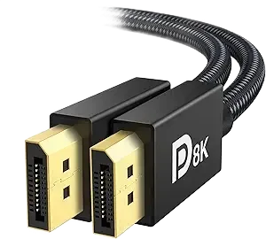 DisplayPort to DisplayPort Cable — Pamje ilustruese e lidhësve DisplayPort. Shënimet në foto nuk verifikojnë shpejtësinë e këtij stoku.