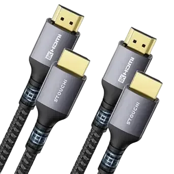 HDMI to HDMI Cable — Illustrative standard HDMI connectors. The pictured branding and performance markings are not verified stock specifications.