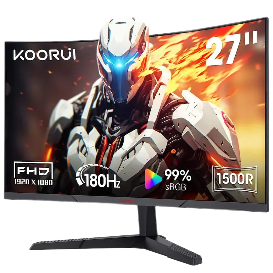 Koorui 27E6CA — The 27-inch panel has a 1500R curve.