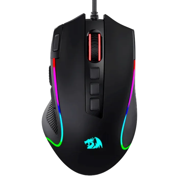 Redragon M612 Predator — Butonat kryesorë, komandat DPI dhe konturi i ndriçuar.