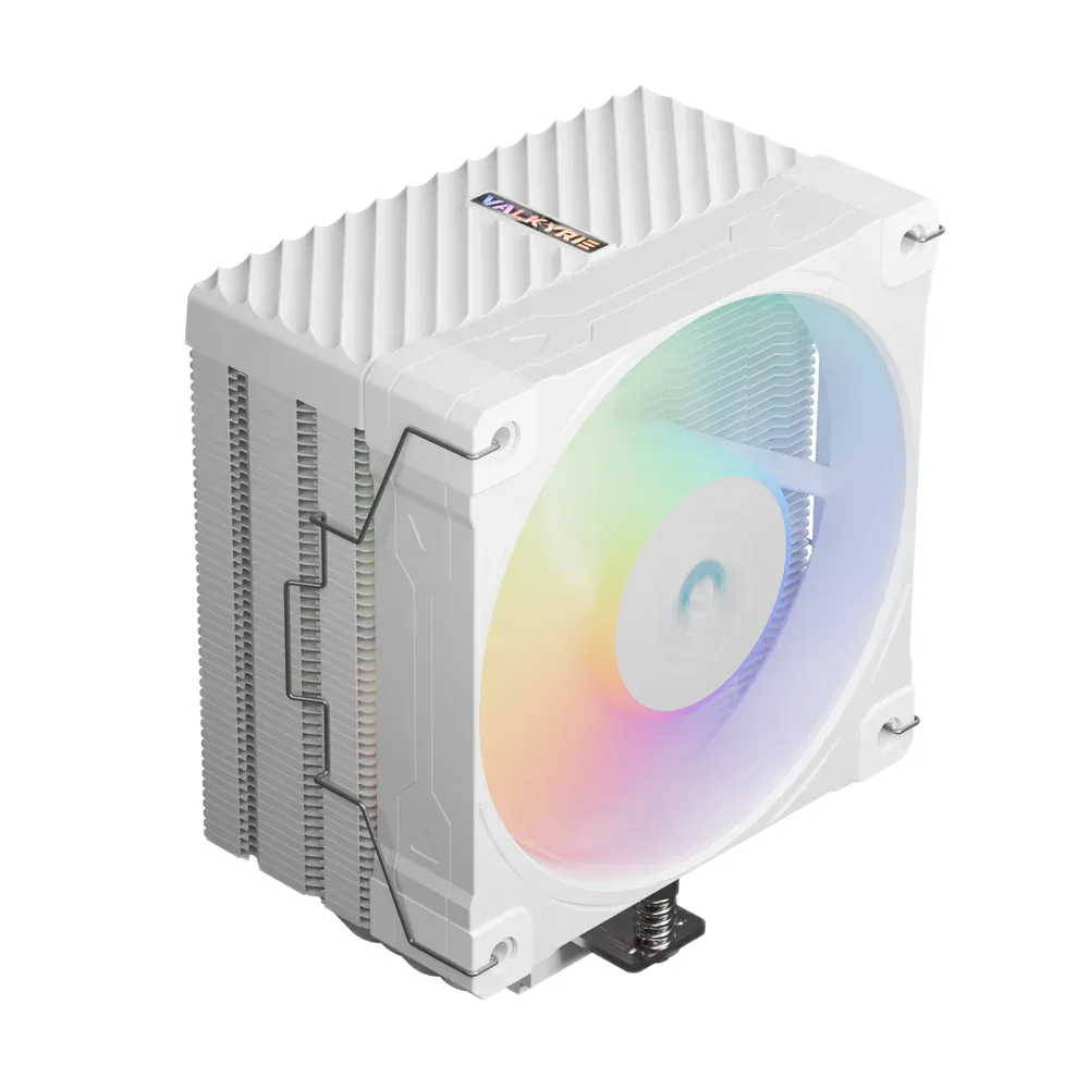 Valkyrie Surge SL125 White CPU air cooler, assembled view