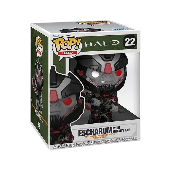 Funko Escharum with Gravity Axe — Paketimi i madh Halo identifikon Pop! Super #22.