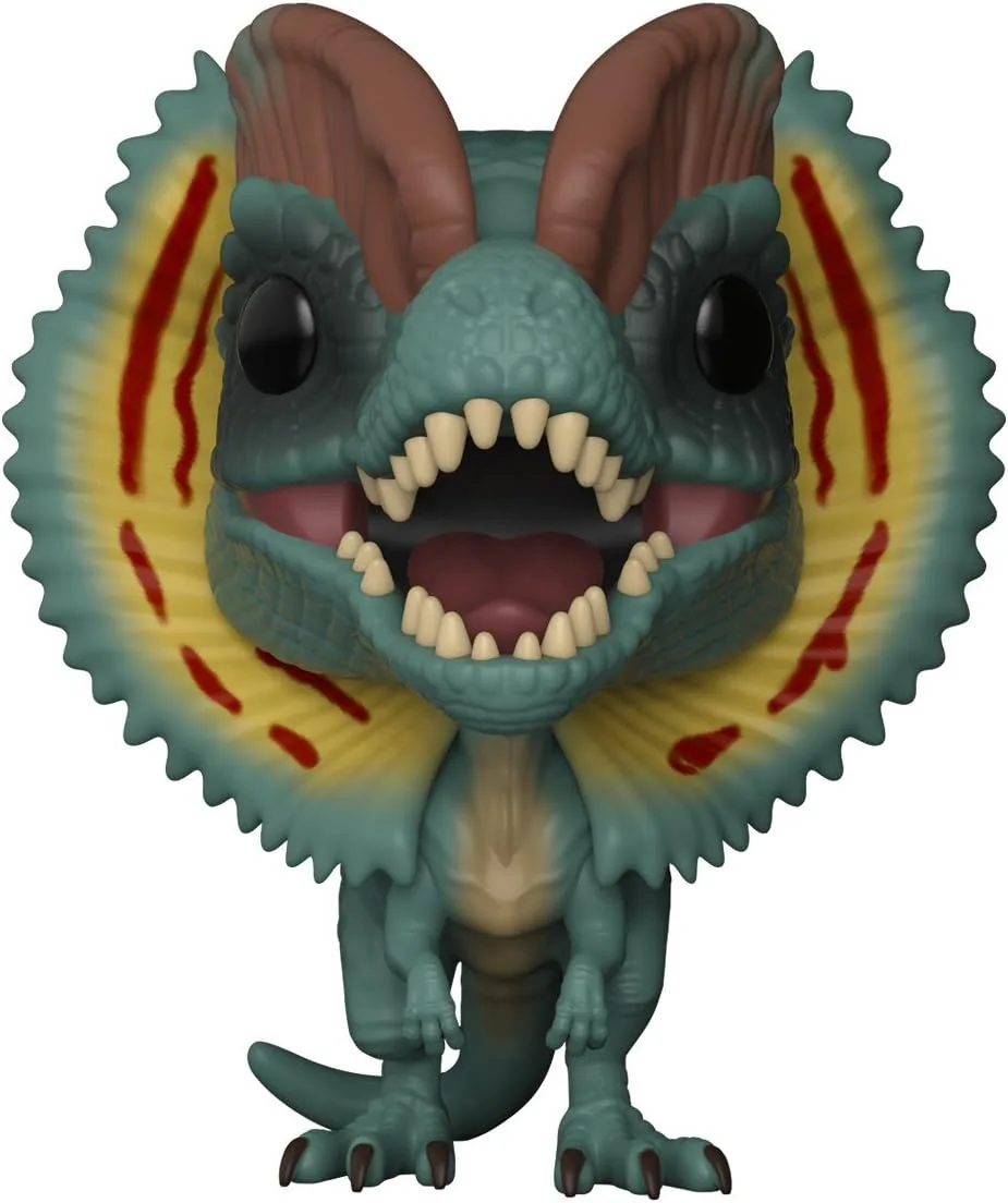 Funko Dilophosaurus — Kreshta e hapur rrethon kokën e Dilophosaurus.