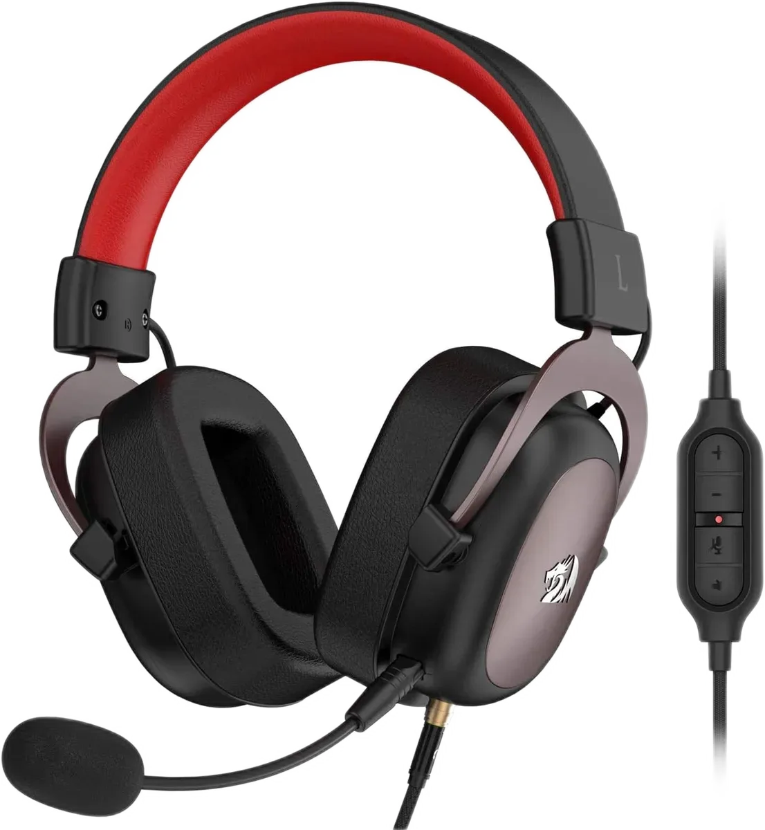 Redragon Zeus 2 Black — Zeus 2 Black me pamje e zezë me të kuqe.