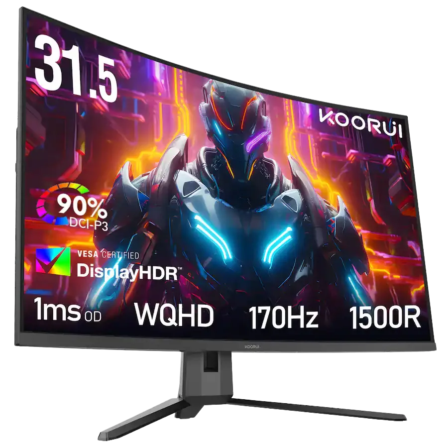 The 31.5-inch VA display with a 1500R curve. Koorui G3221SC — The 31.5-inch VA display with a 1500R curve.
