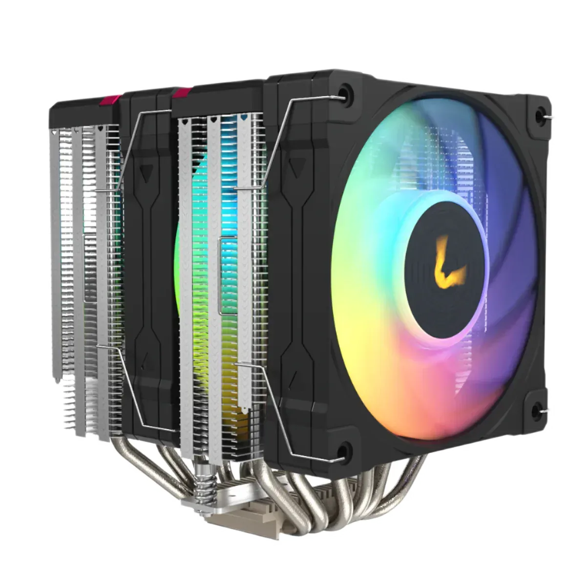 Valkyrie Vind DL125 Black CPU air cooler, assembled view