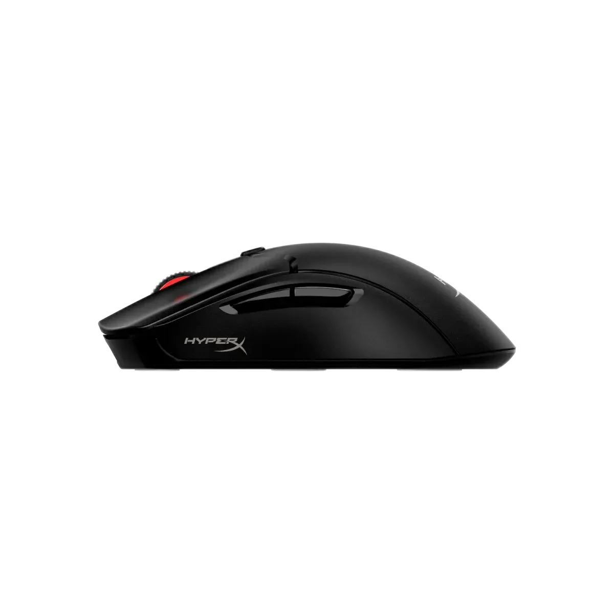 HyperX Pulsefire Haste 2 — The side profile shows the shape and thumb-button placement.