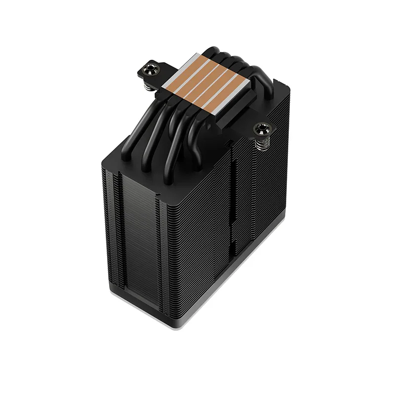 DeepCool AG500 V2 Black, the underside shows the five heat pipes and contact surface