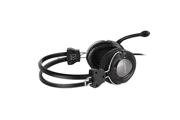 A4Tech HS-19 — Kufjet me kabllo përdorin lidhje analoge për dëgjim dhe zë.