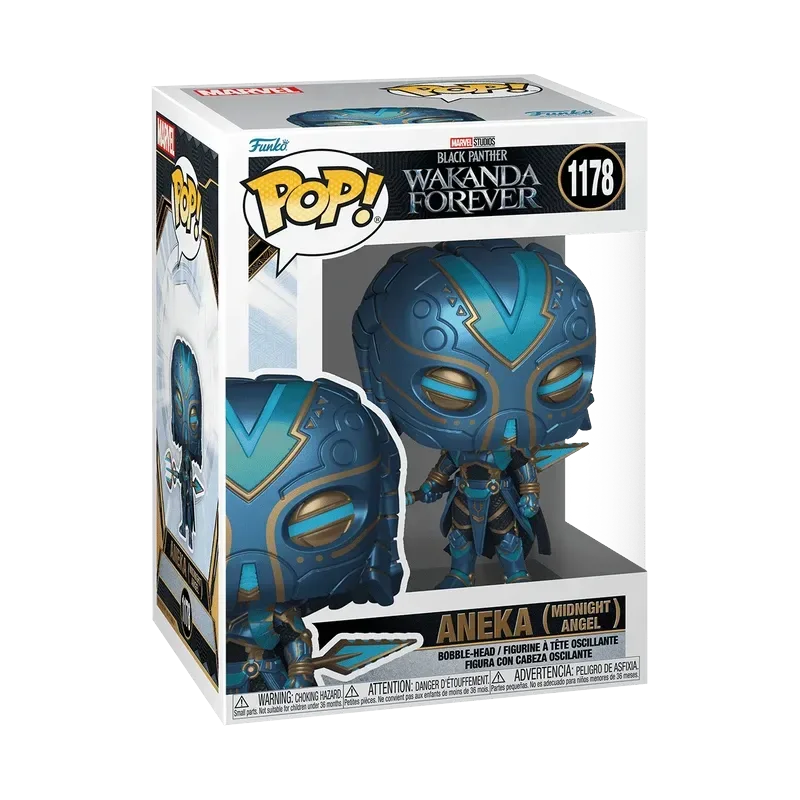 Funko Aneka (Midnight Angel) — Kutia Wakanda Forever e identifikon Aneka me numrin #1178.