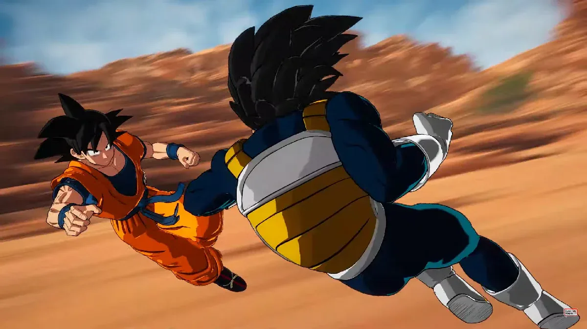 Dragon Ball Sparking! ZERO — Goku dhe Vegeta përballen në arenën tredimensionale.
