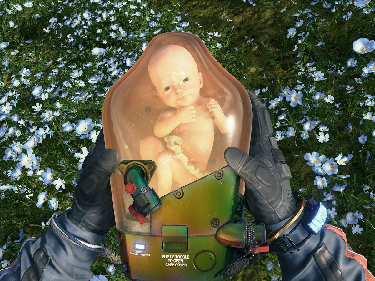 Sam's equipment connects the story to the journey. Death Stranding: Director's Cut — Sam's equipment connects the story to the journey.