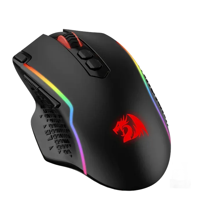 Redragon Taipan Pro M810 — Textured sides and the illuminated edge define the grip.