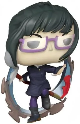 Funko Maki Zen’in — Syzet dhe arma e harkuar e Maki shihen jashtë kutisë.