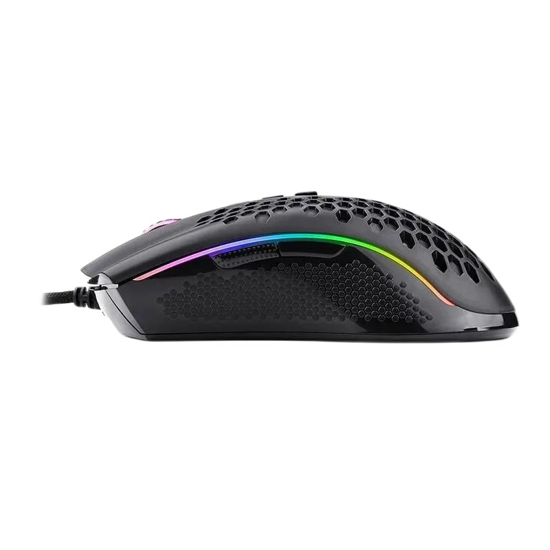 Redragon Storm Elite M988 — Textured sides and the flexible cable shape the grip.
