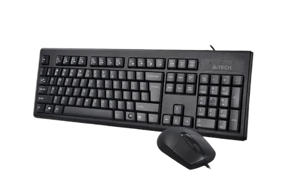 A4Tech KR-8372 — Seti ruan bllokun numerik të plotë dhe komandat e zakonshme të mausit.