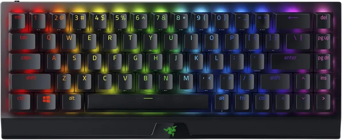 Razer BlackWidow V3 Mini HyperSpeed — Formati 65% ruan grupin kompakt të shigjetave në të djathtë.