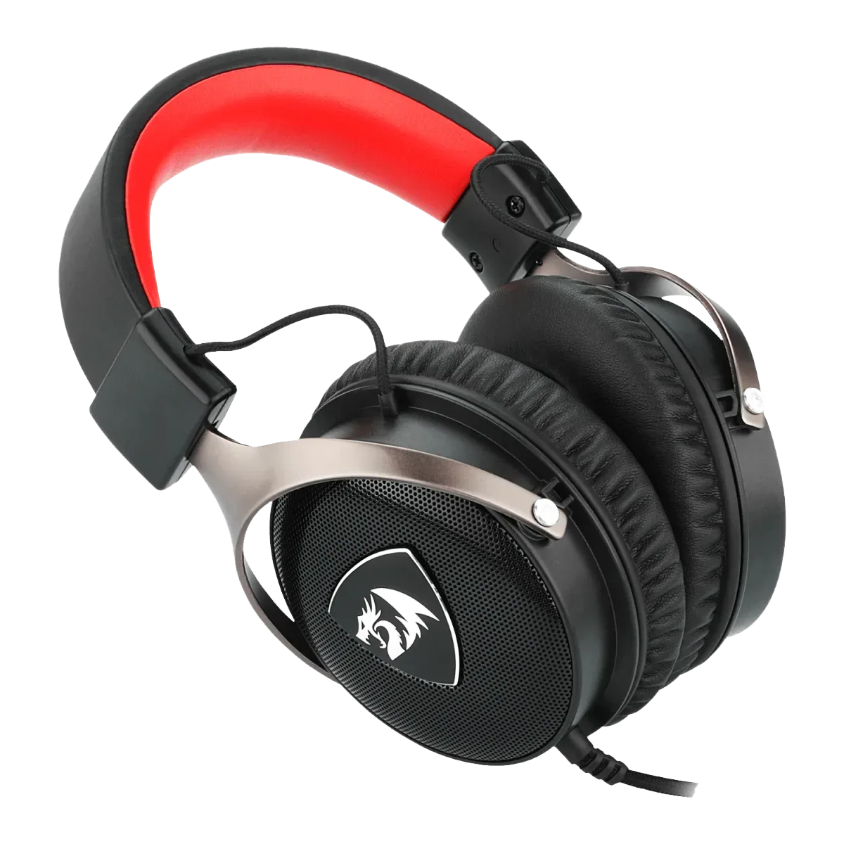 Redragon Icon H520 Black — Cushioned earcups sit below the adjustable headband.